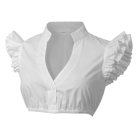 2025 Foreign Trade New Beer Dress Bavaria Beer Festival Ding Dong Dress White V - Neck Top Women - Coscosmos