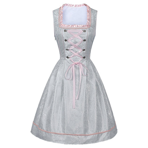 2025 Germany Munich Oktoberfest Stage Performance Costume Bavarian Maid Uniform - Coscosmos