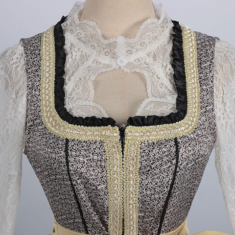2025 New Beer Festival German Traditional Bavarian Lace Dress Costume - Coscosmos