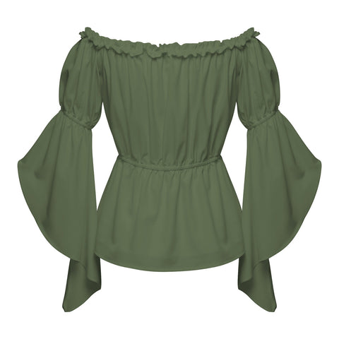 2025 New Best - Seller Women's Sexy Off - Shoulder Pleated Casual Loose One - Shoulder Top - Coscosmos