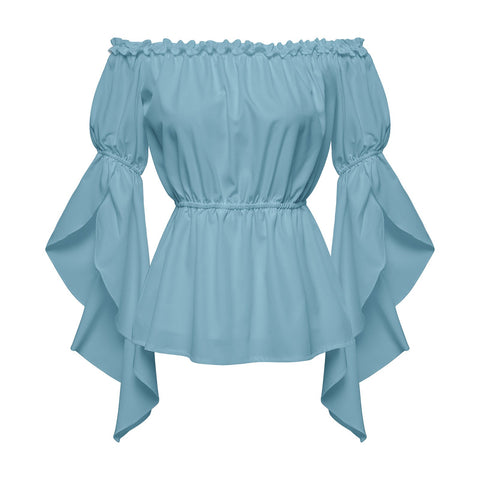 2025 New Best - Seller Women's Sexy Off - Shoulder Pleated Casual Loose One - Shoulder Top - Coscosmos
