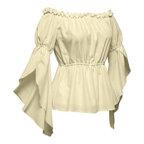 2025 New Best - Seller Women's Sexy Off - Shoulder Pleated Casual Loose One - Shoulder Top - Coscosmos