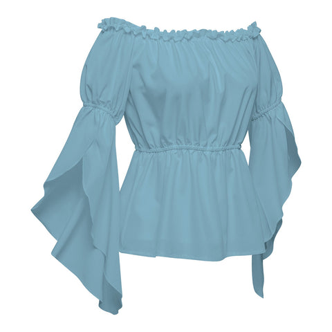 2025 New Best - Seller Women's Sexy Off - Shoulder Pleated Casual Loose One - Shoulder Top - Coscosmos