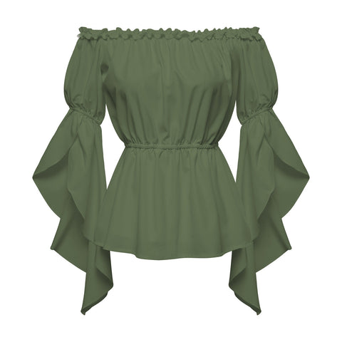 2025 New Best - Seller Women's Sexy Off - Shoulder Pleated Casual Loose One - Shoulder Top - Coscosmos