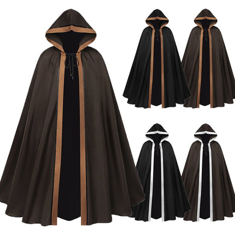 2025 New European and American Death Cosplay Costume Star Wars Male Wizard Black Hooded Tie Belt Cape for Export - Coscosmos