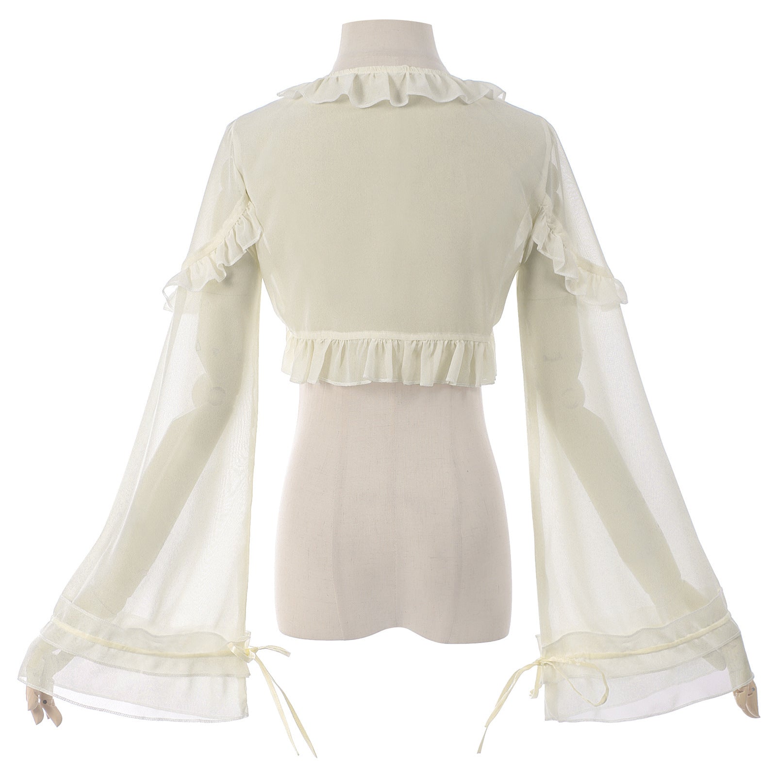 2025 New European and American Lolita Fashion Shawl Sunscreen Cardigan Long Sleeve Chiffon Capelet Versatile - Coscosmos