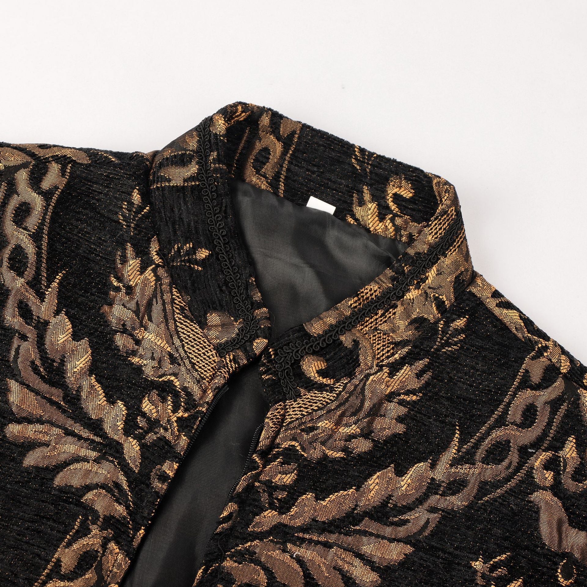 2025 New European and American Men's Suit Vest Medieval Gilded Formal Renaissance Vest Suit - Coscosmos