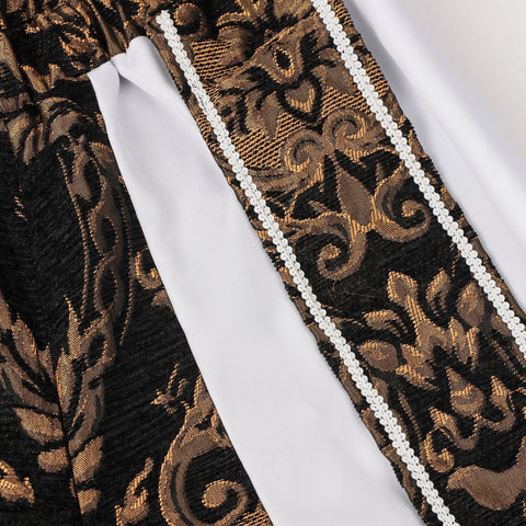 2025 New European and American Men's Suit Vest Medieval Gilded Formal Renaissance Vest Suit - Coscosmos