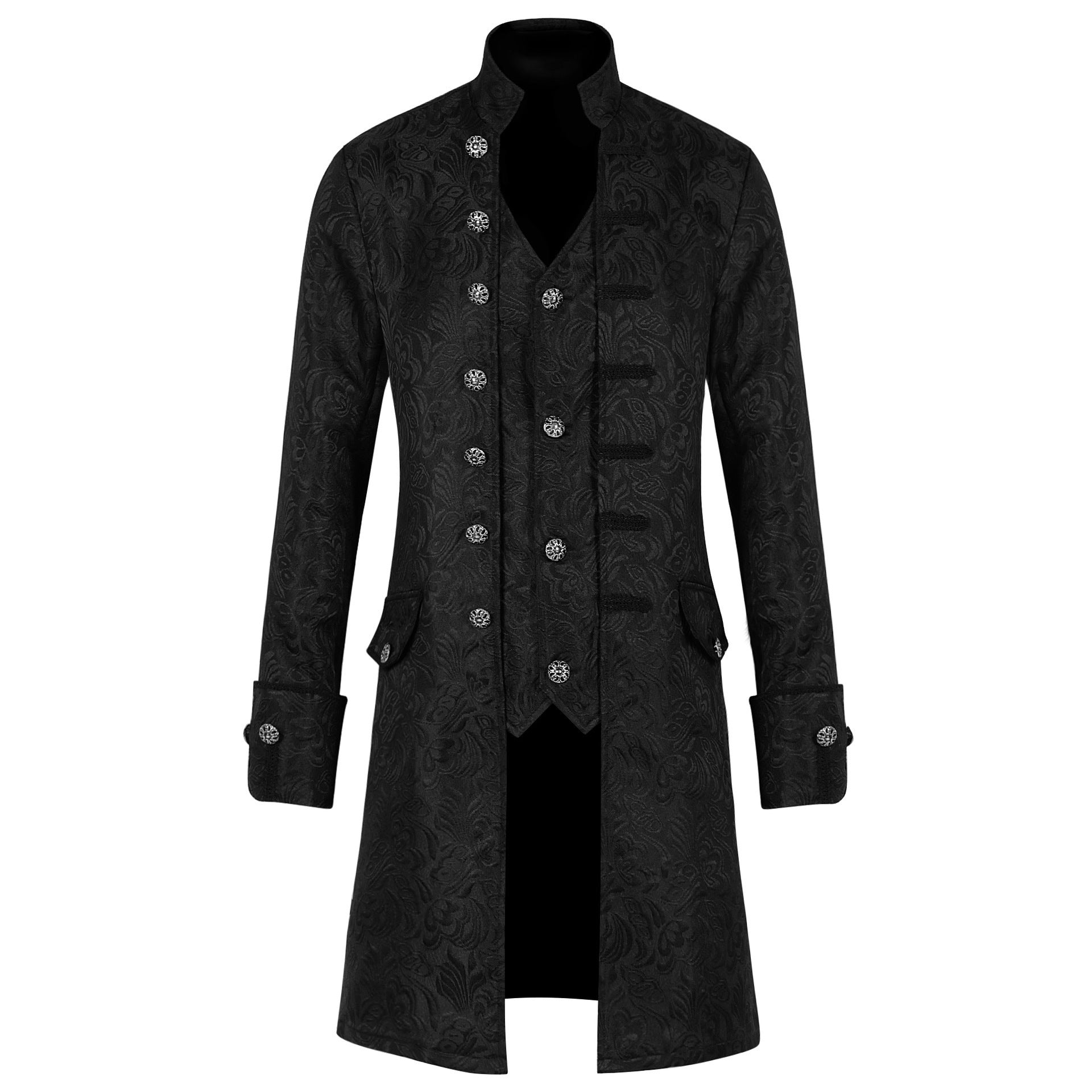 2025 New European Medieval Men's Long Coat Renaissance Performance Costume - Coscosmos