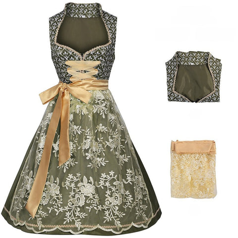 2025 New German Oktoberfest Costume Bavarian Dress for Women Cross - border Clothing - Coscosmos