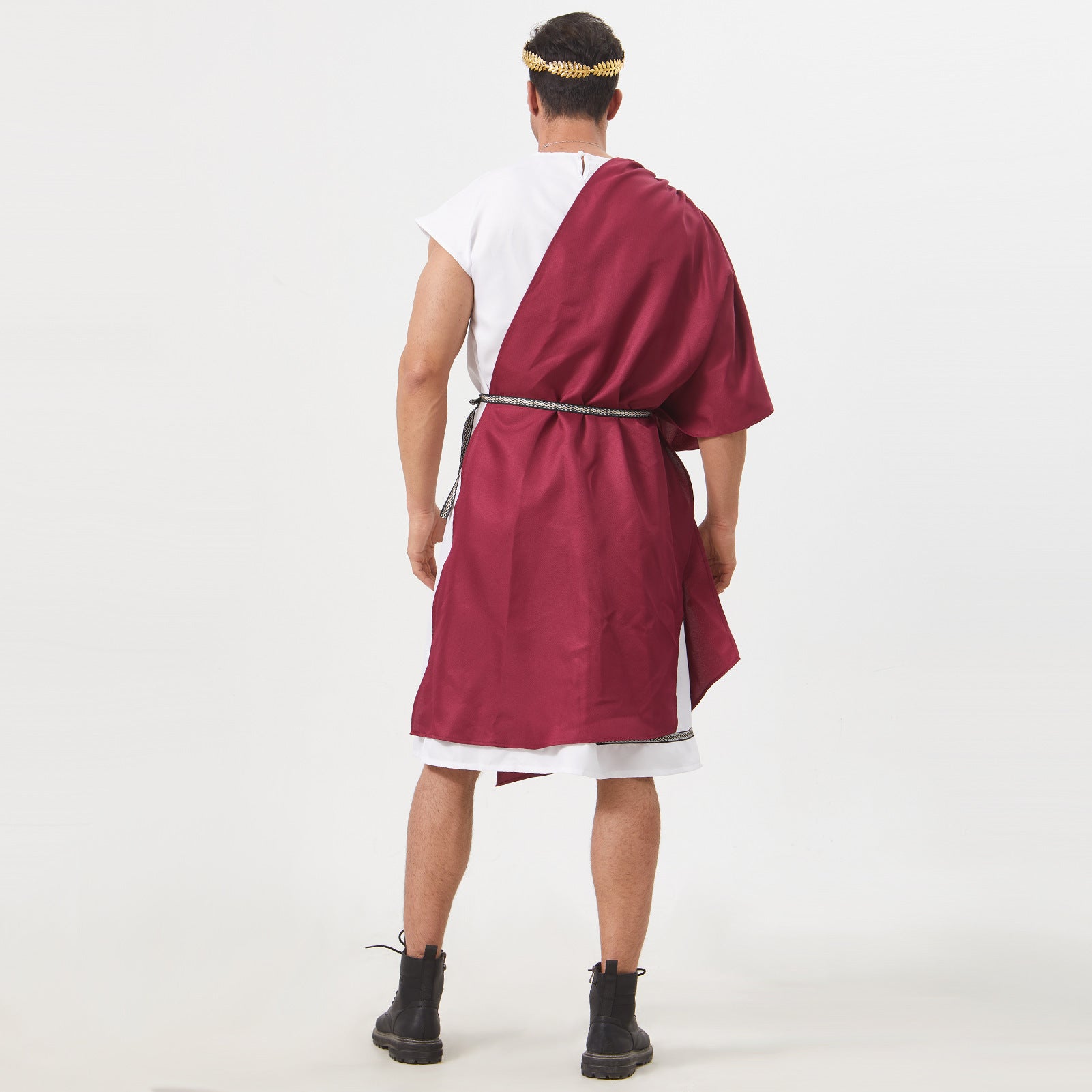 2025 New Halloween Ancient Rome Greek King Gladiator Costume with Laurel Wreath - Coscosmos