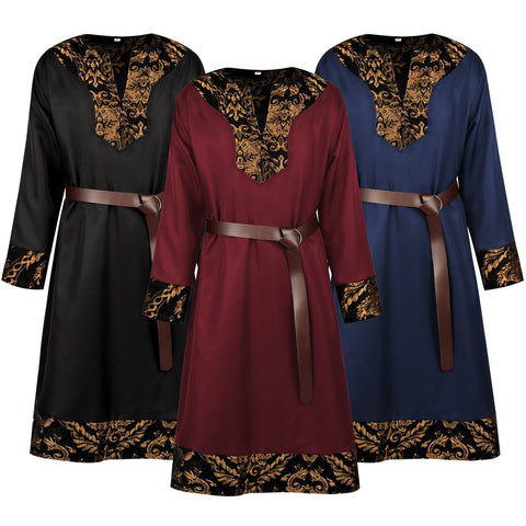 2025 New Men's Medieval Viking Waistcoat Pirate Knight Role Play Costume - Coscosmos