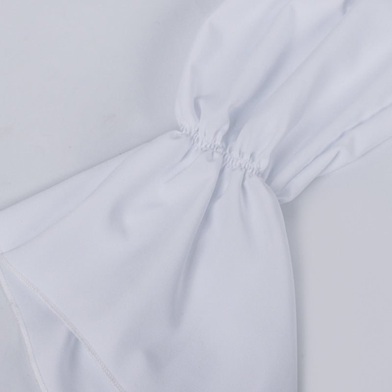 2025 Spring Summer European American Cross - border Women's Renaissance Ruffled Sleeve Off - shoulder Blouse - Coscosmos