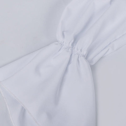 2025 Spring Summer European American Cross - border Women's Renaissance Ruffled Sleeve Off - shoulder Blouse - Coscosmos