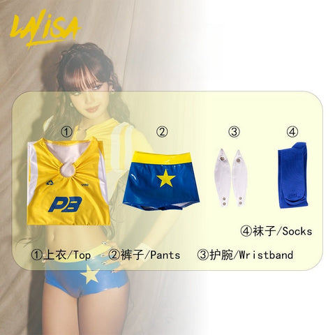 2026 World Cup Lisa Goals Cosplay Full Set Cheerleader Costume - Coscosmos