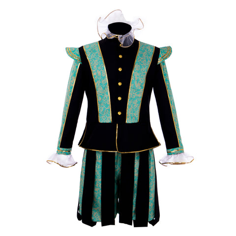 Tudor Court Noble Men's Costume - Elizabethan Prince Outfit with Hat | Coscomos Medieval Series