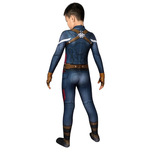 Kids Captain America Winter Soldier Edition 3D Printed Cosplay Costume For Halloween