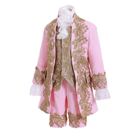 Kids Victorian Rococo Court Costume - Pink Medieval Fancy Dress | Coscomos Custom Fit