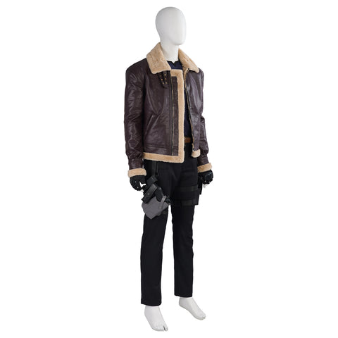 Resident Evil 4 Leon Cosplay Costume - Full Set for Men's Halloween & Gaming Events