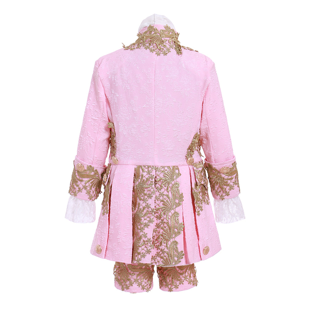 Kids Victorian Rococo Court Costume - Pink Medieval Fancy Dress | Coscomos Custom Fit