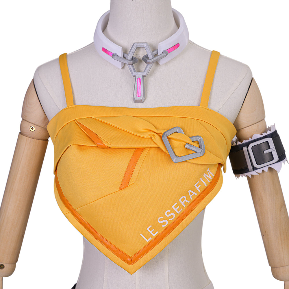 《Overwatch 2》x LE SSERAFIM Collaboration—Mercy Cosplay Costume