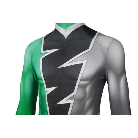 Power Rangers Green Cosplay Jumpsuit Halloween Costume for Party Fancy Dress