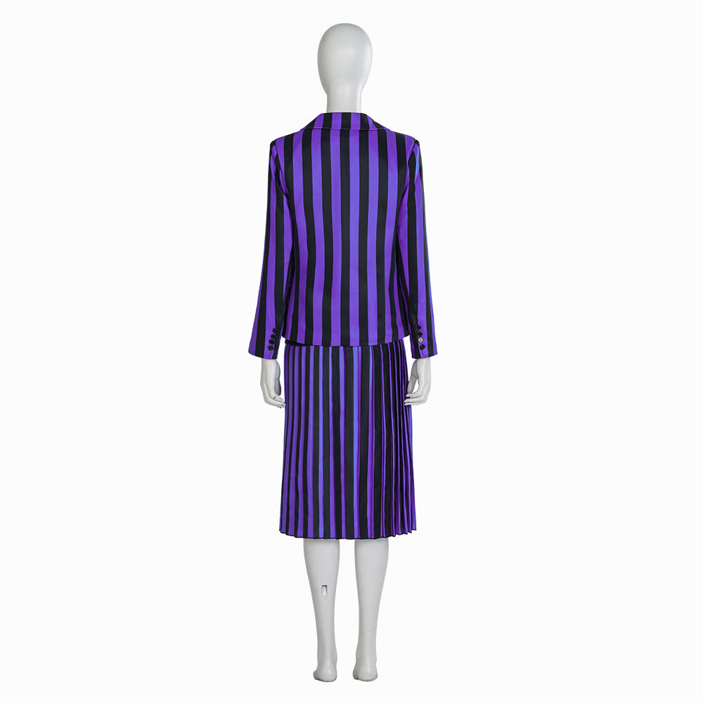 Addams Cosplay Costume Same Style Costumes Full Set School Uniform Customized Anime Rave Halloween Cos