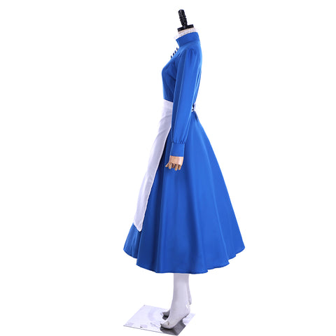 Plus Size Howl's Moving Castle Sophie Hatter Blue Dress Cosplay Costume