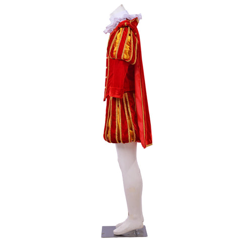 Men’s Tudor Renaissance Cosplay Costume - Elizabethan Era King’s Suit with Hat | Coscomos Medieval Series