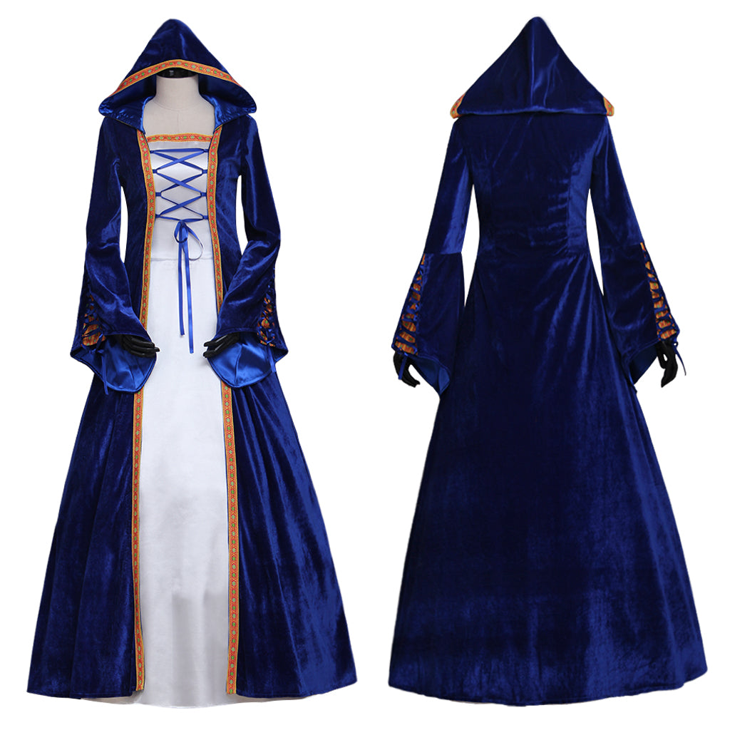 Medieval Retro Southern Dress Halloween Women's Cosplay Court Noble Robe Ancient Bell Sleeve Princess Costume Dress