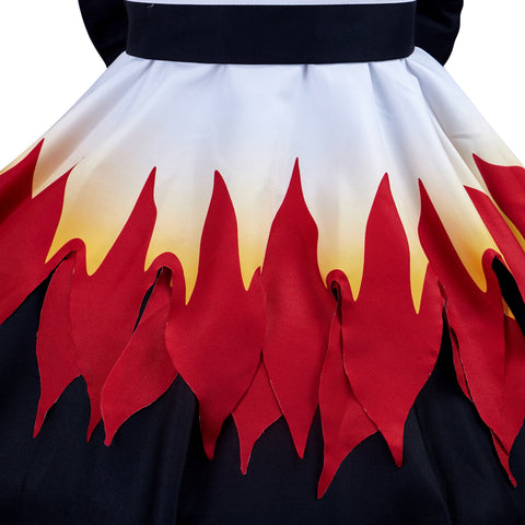 Elegant Demon Slayer Kyojuro Rengoku Women's Kimono Cosplay Costume