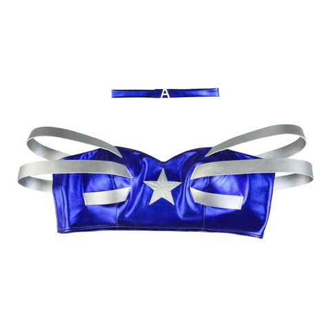 Captain America Sexy Girl Superhero Cosplay Costume for Women Halloween Party