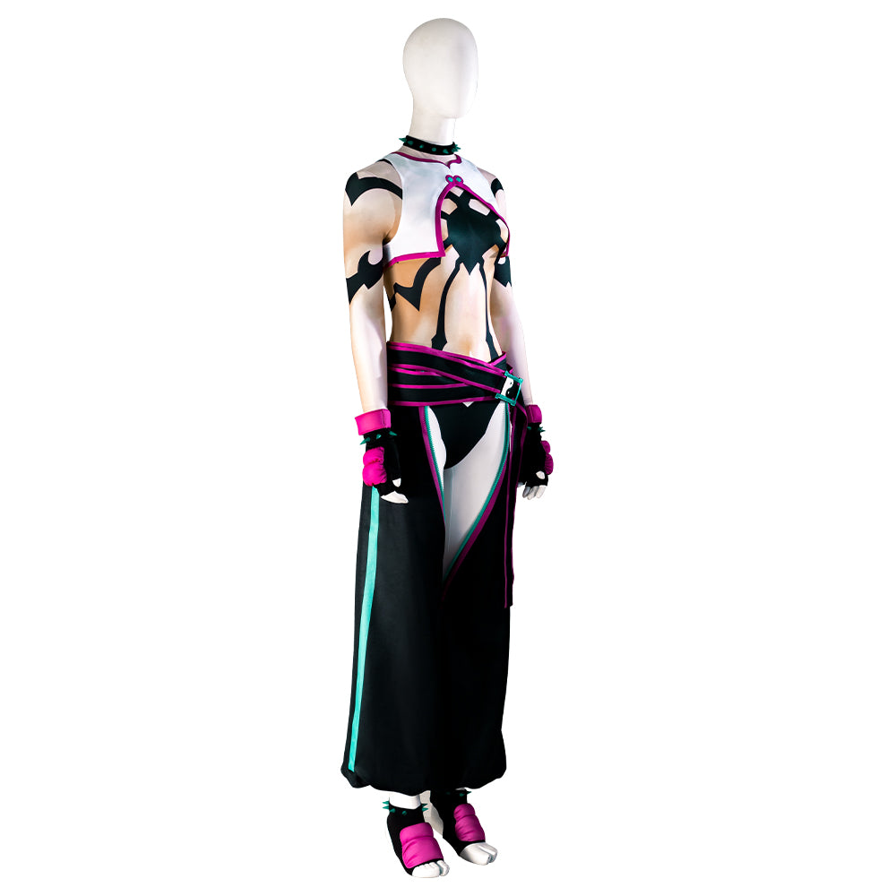 Deluxe Street Fighter VI Juri Han Cosplay Costume - Complete Set for Fans