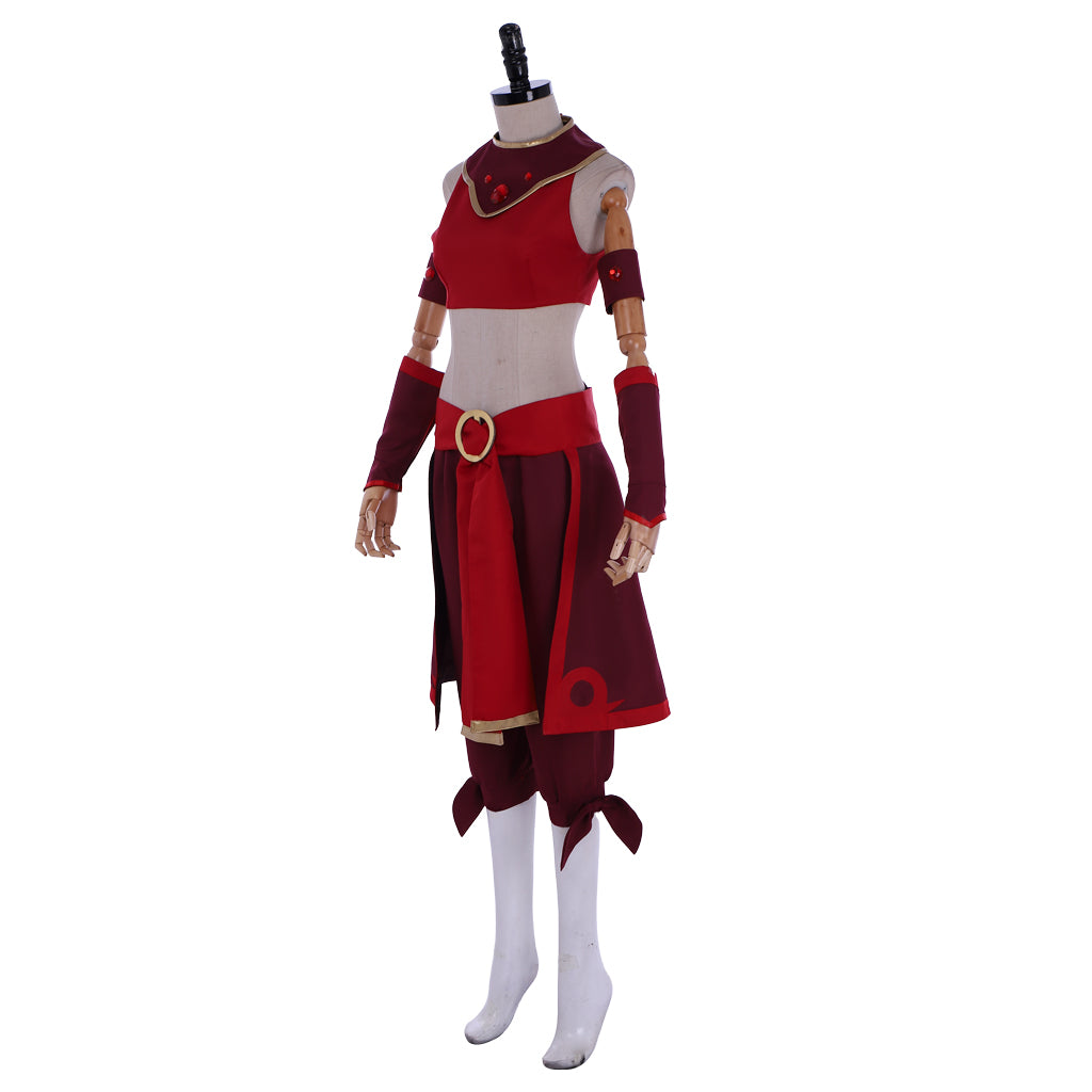 Avatar: The Last Airbender Cosplay Costume Kyoshi Warriors Suki Fire Nation Cosplay Suit Red Dress