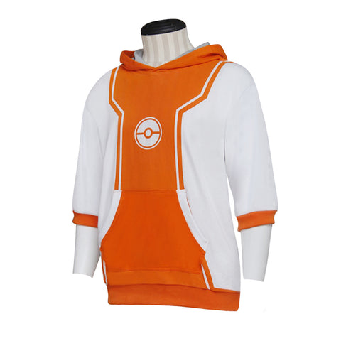 Pokemon Go Trainer Orange Hoodie Cosplay Costume