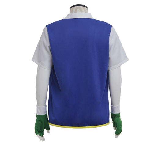 Ash Ketchum Pokemon Blue and White Jacket - Iconic Anime Cosplay Outfit