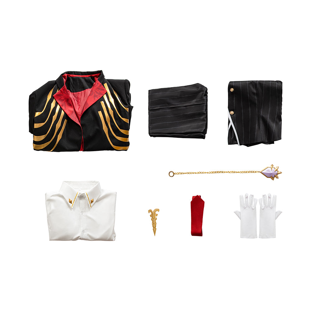 Disfraz de Duke Inferno Ifrit Costume, Honkai Star Rail Game Cosplay Outfit with Crown