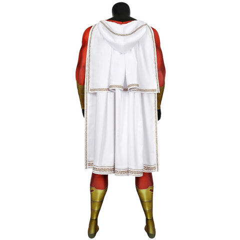 Shazam Billy Batson Captain Marvel Cosplay Costume Body-suit Zentai Tight Jump