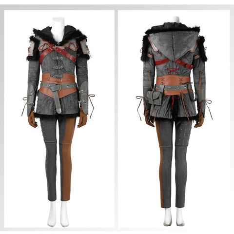 The Witcher IV Ciri Cosplay Costume Full Set With Cloak For Women