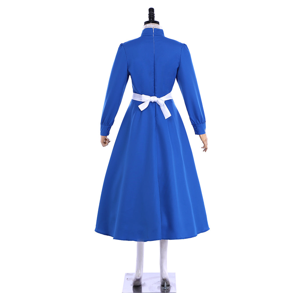 Plus Size Howl's Moving Castle Sophie Hatter Blue Dress Cosplay Costume