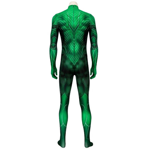 Green Lantern Hal Jordan Printed Jumpsuit Cosplay Costume for Halloween