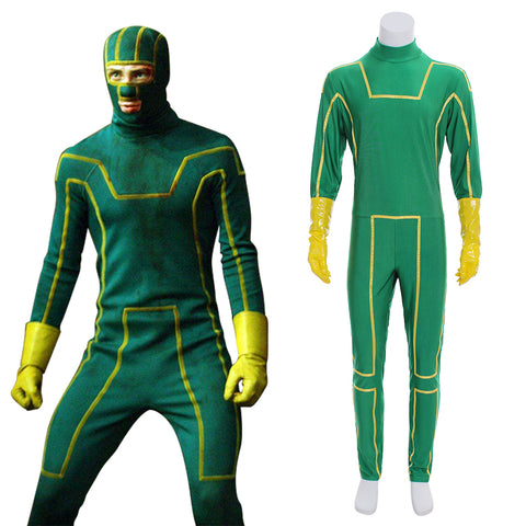 Kick-Ass Dave Lizewski Cosplay Costume - Green Outfit