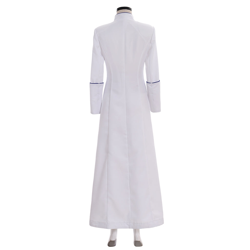 Roman women white Priest Cassock Robe Gown Clergyman Vestments Medieval Ritual Rob