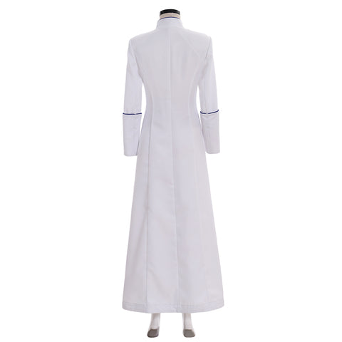 Roman women white Priest Cassock Robe Gown Clergyman Vestments Medieval Ritual Rob