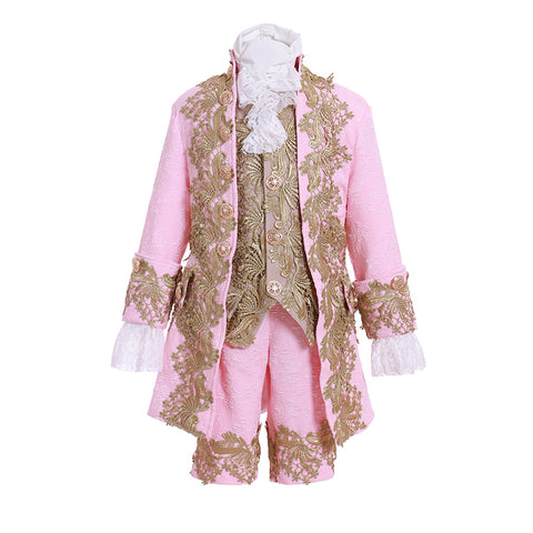 Kids Victorian Rococo Court Costume - Pink Medieval Fancy Dress | Coscomos Custom Fit