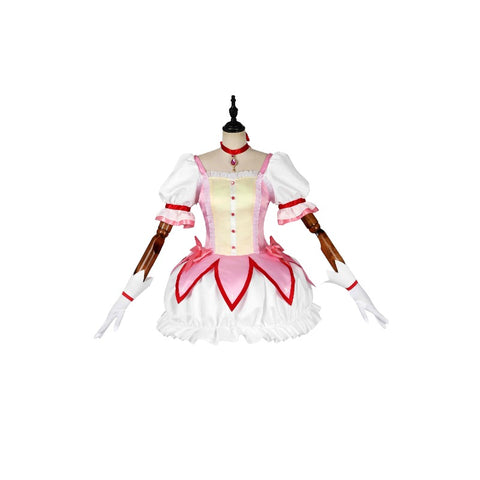 Puella Magi Madoka Kaname Matte Satin Custom Cosplay Costume for Halloween