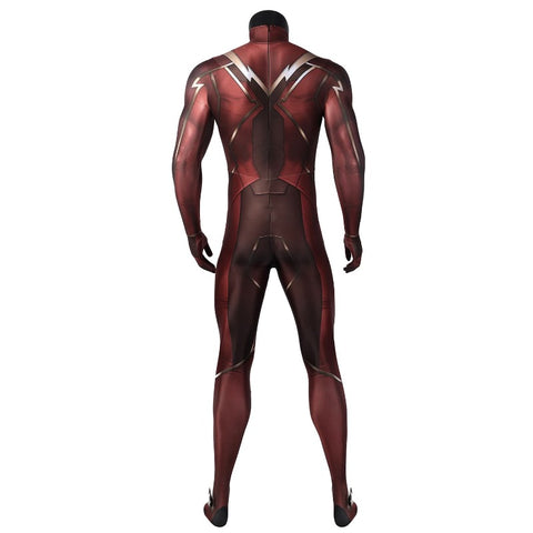 The Flash Barry Allen Halloween Cosplay Costume Superhero 3D Print Jumpsuit Mask