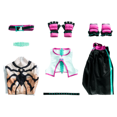 Deluxe Street Fighter VI Juri Han Cosplay Costume - Complete Set for Fans