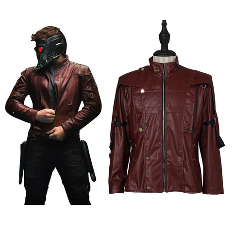 Star Lord Leather Jacket Cosplay Halloween Costume - Guardians of the Galaxy 2 Short Jacket by Coscosmos