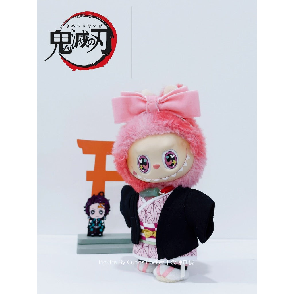 Labubu Doll Outfit: Demon Slayer Nezuko Kimono Set for 1/3 Generation